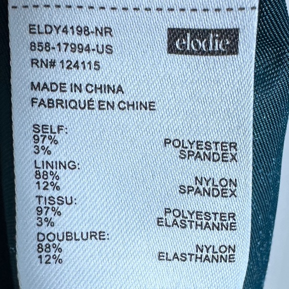 Elodie Deep Blue Velvet Long Sleeve Dress Sz L V Neck Velvet Party Cocktail - Picture 11 of 13